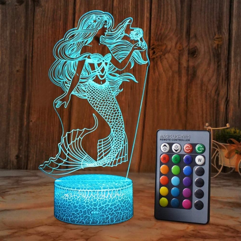 3D Mermaid Night Light